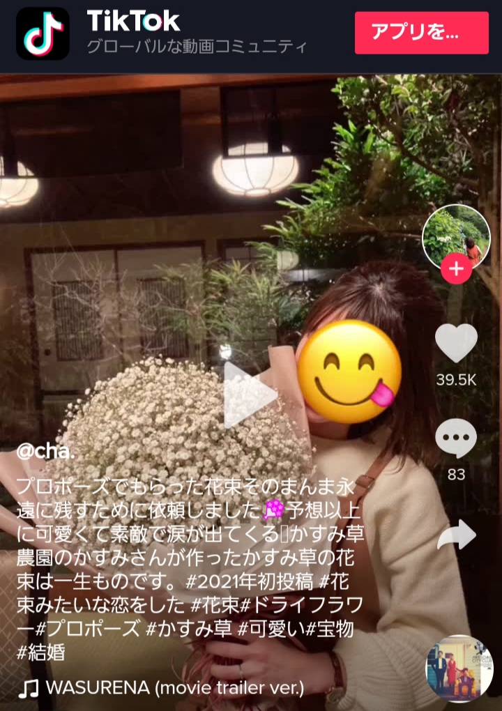 当店人気のかすみ草保存 名古屋市でアフターブーケ 花束保存なら生花保存加工専門店antique アンティック